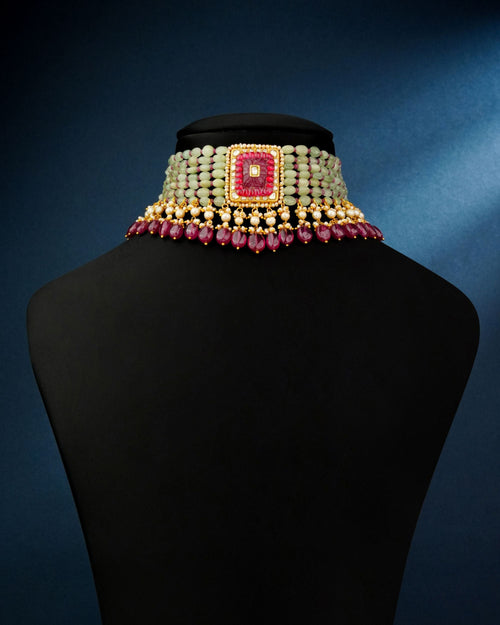 Haripriya Polki Bead Choker - NO ORDERS