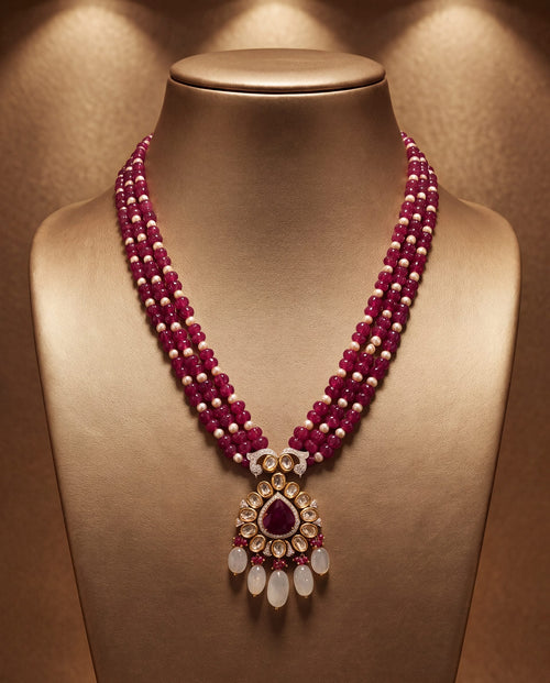 Vallari Polki And Diamond Bead Pendant