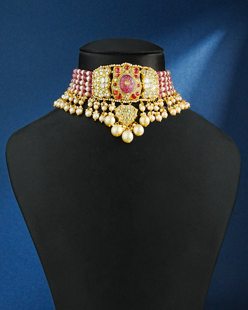 Nerisa Polki Bead Choker