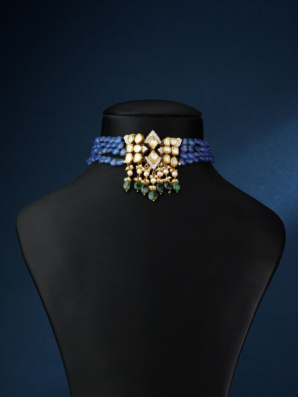 Faryna Polki And Diamond Bead Choker - NO ORDERS