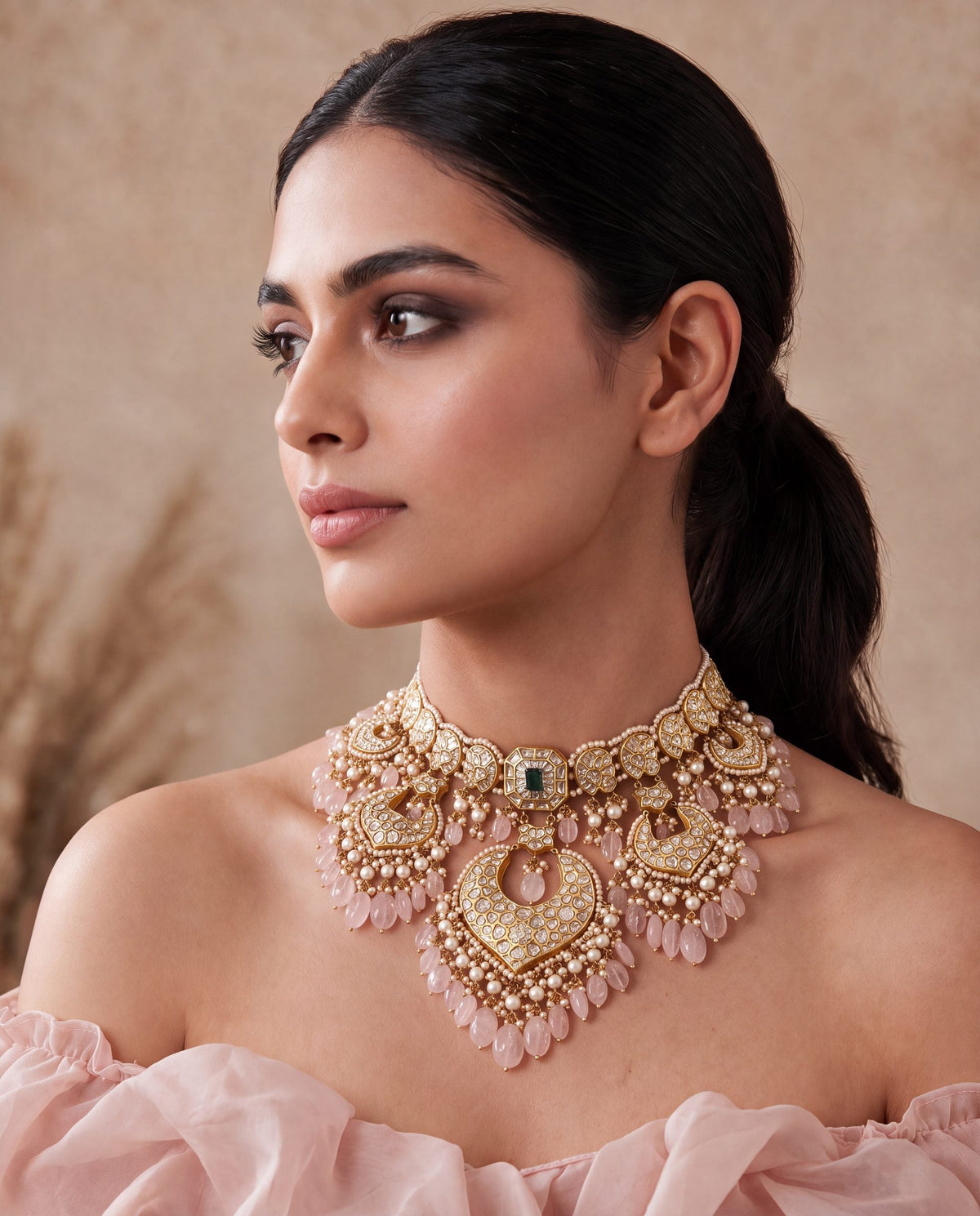 Diya Polki Necklace