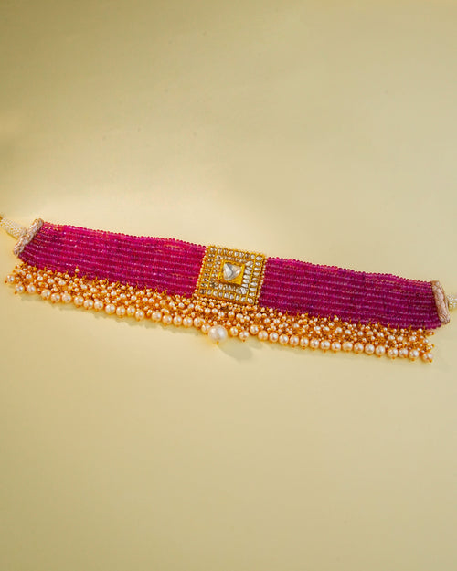 Tushika Polki Bead Choker
