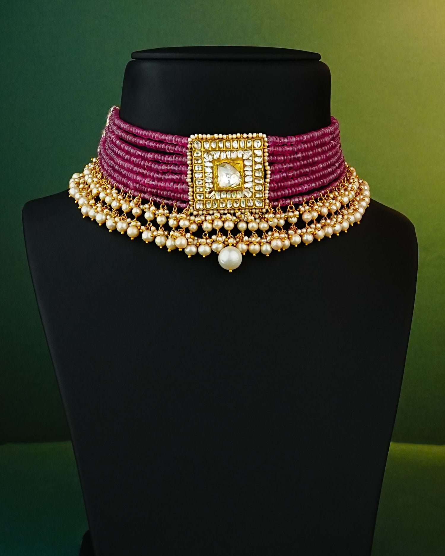Tushika Polki Bead Choker