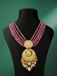 Fiza Polki And Diamond Bead Pendant
