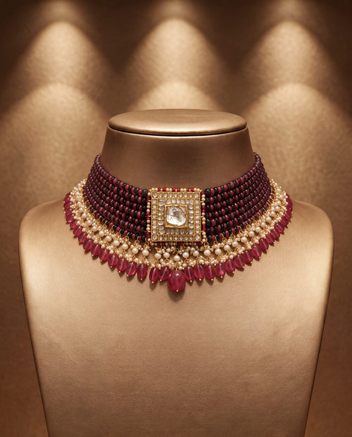 Supriya Polki Bead Choker