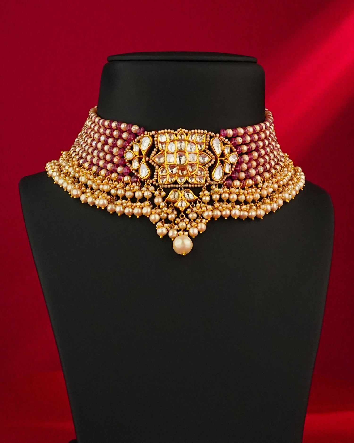 Nahila Polki Bead Choker