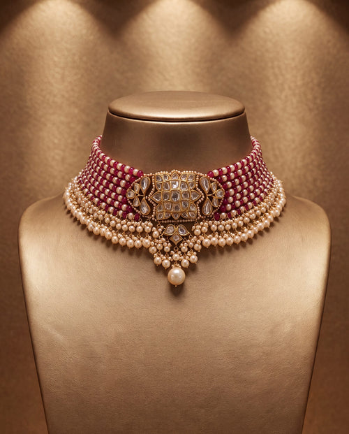 Nahila Polki Bead Choker