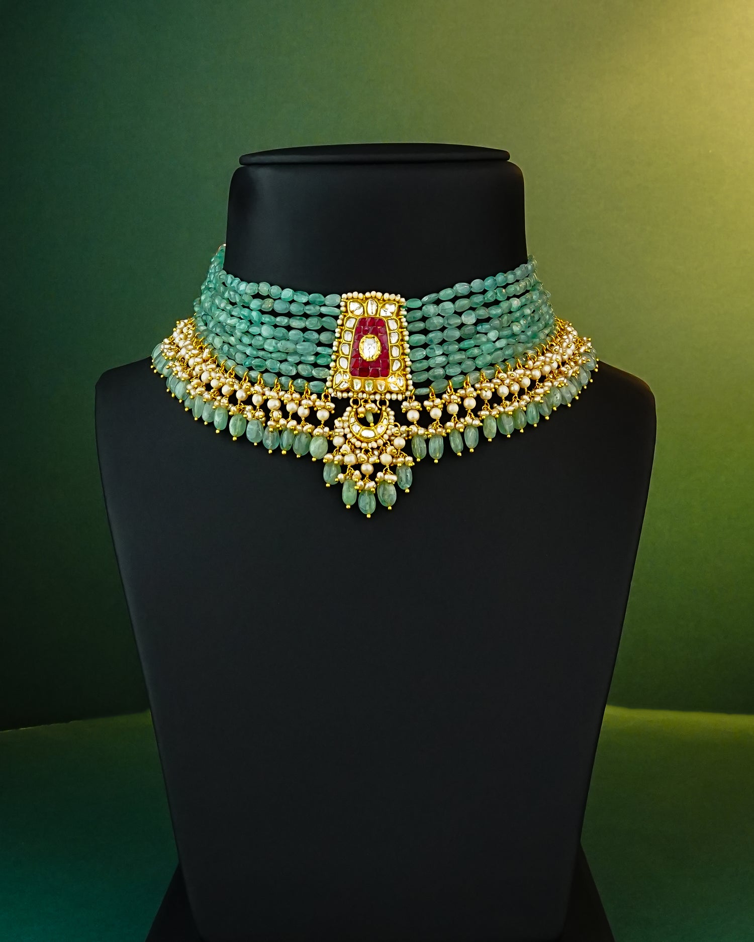 Varsha Polki Bead Choker