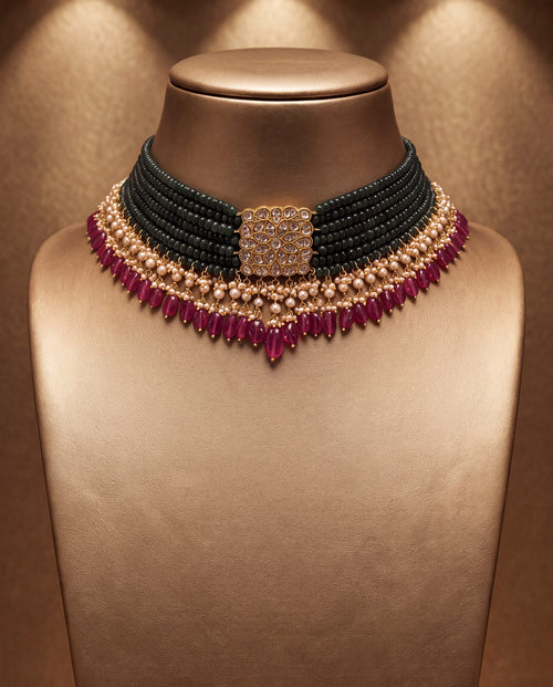 Minati Polki Bead Choker