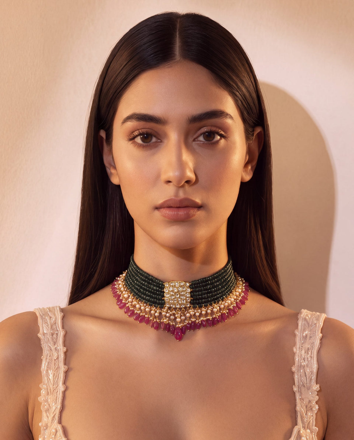 Minati Polki Bead Choker