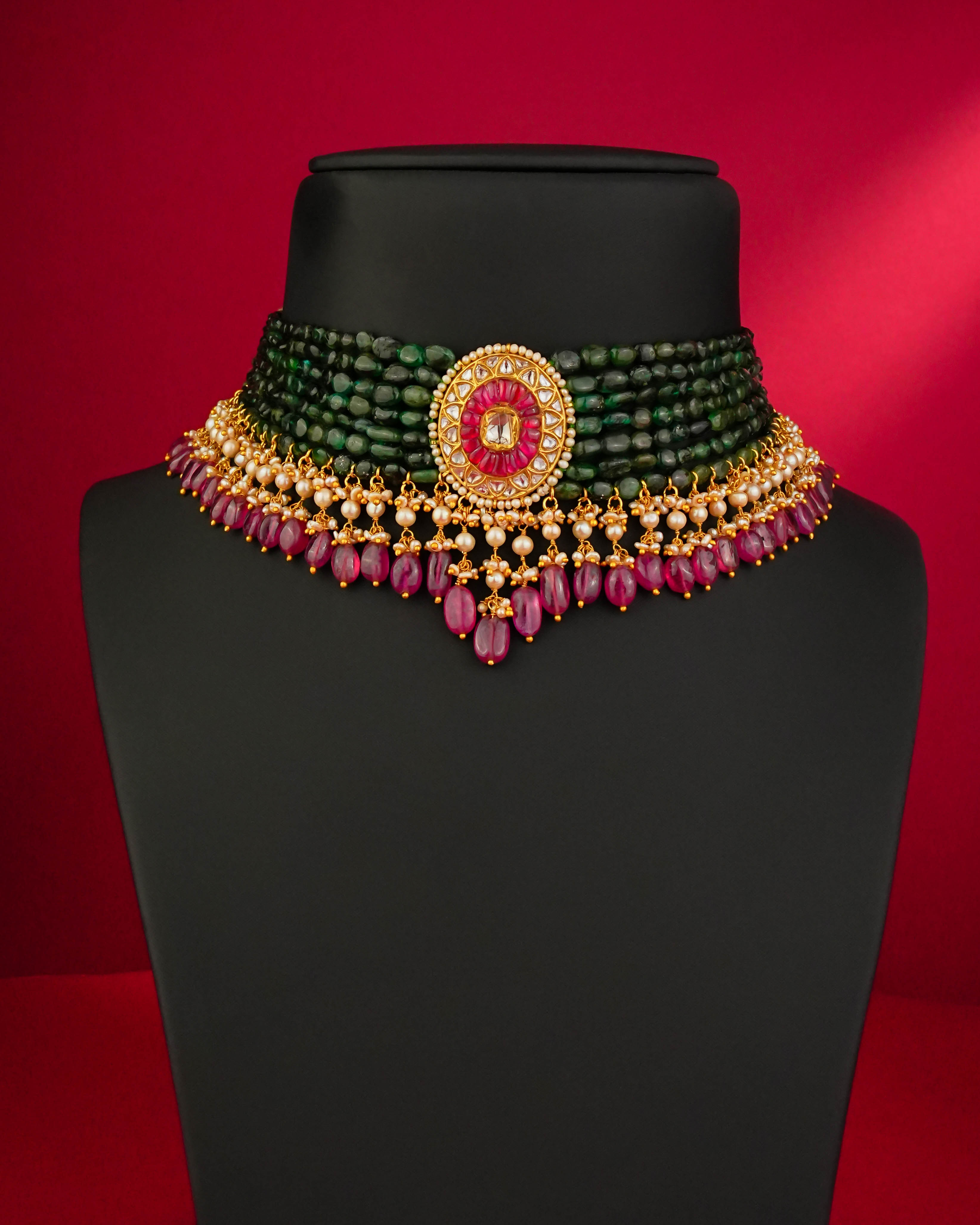 Kaveri Polki Bead Choker
