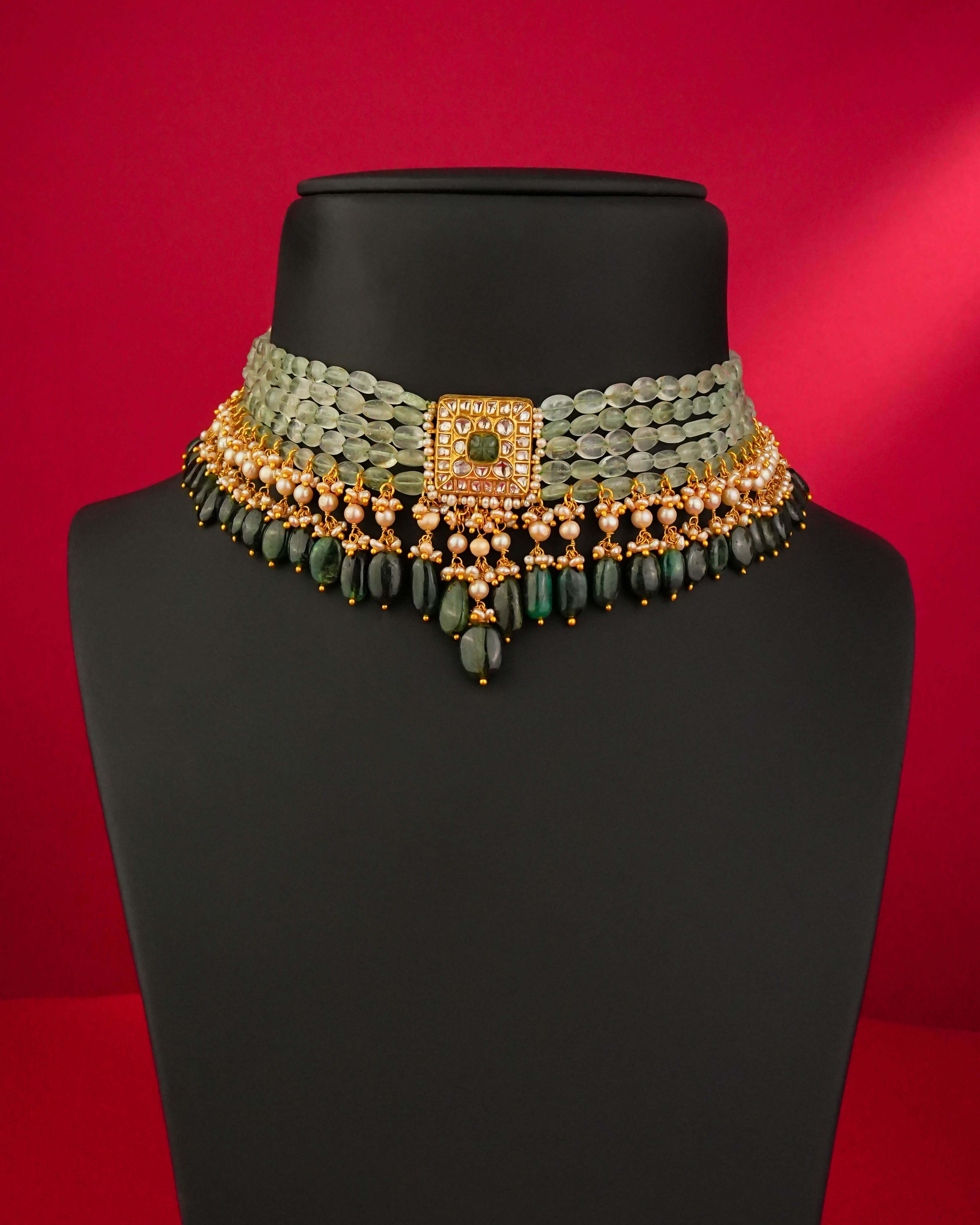 Sanya Polki Bead Choker