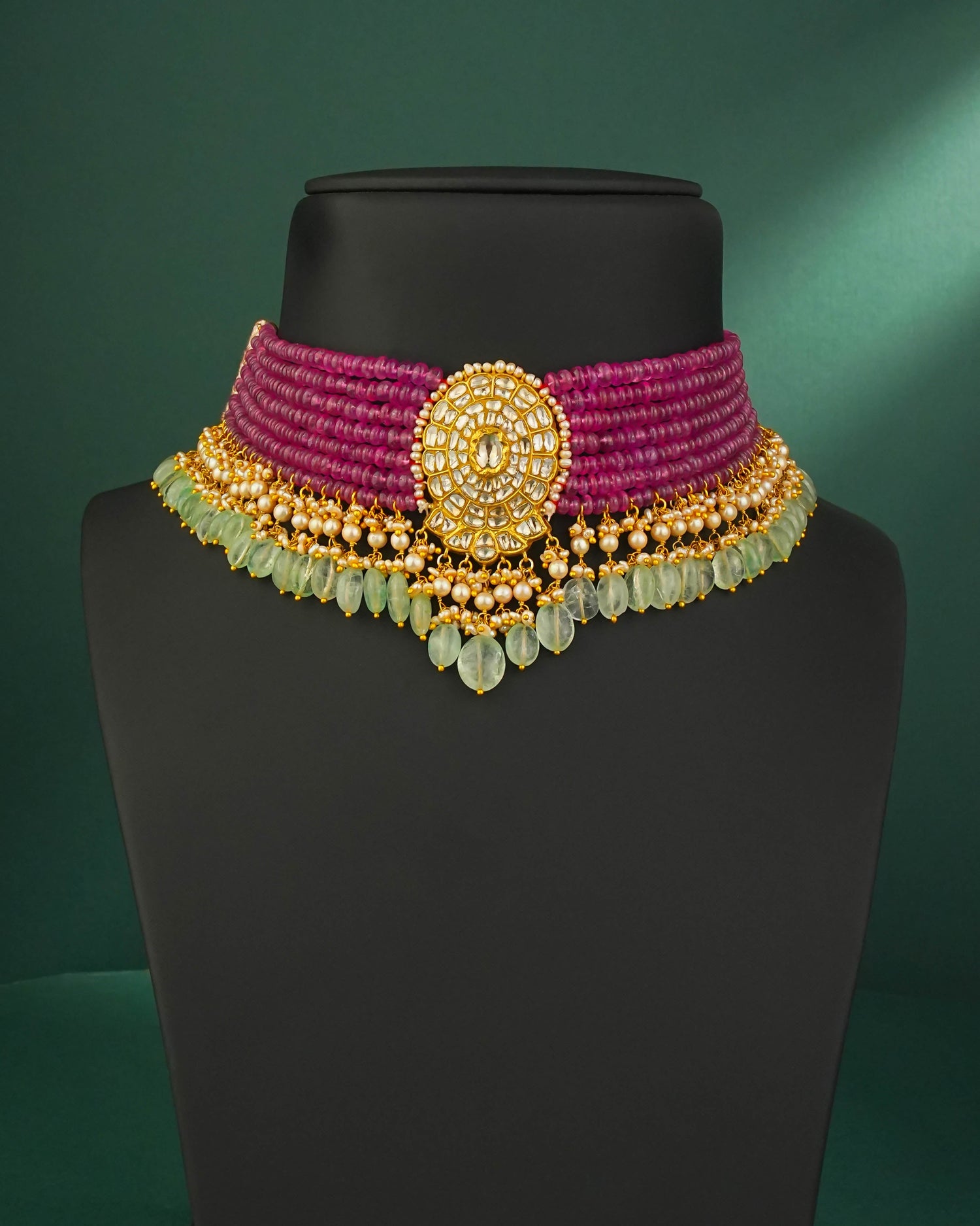 Kaiza Polki Bead Choker