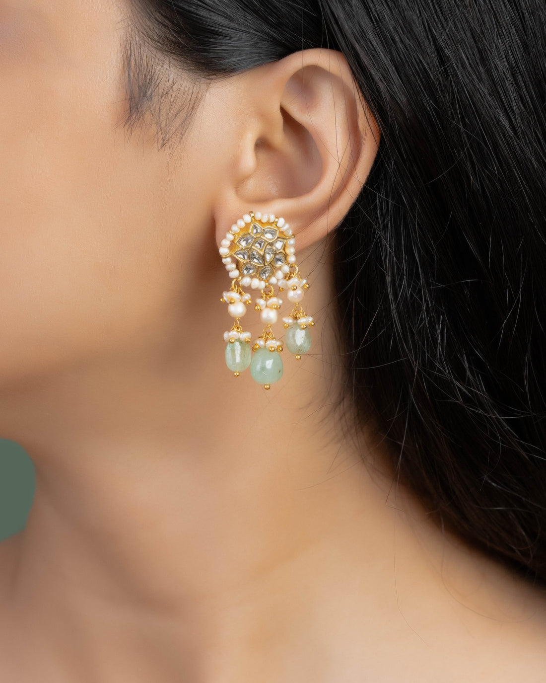 Camilia Necklace And Rachita Tops Polki Set