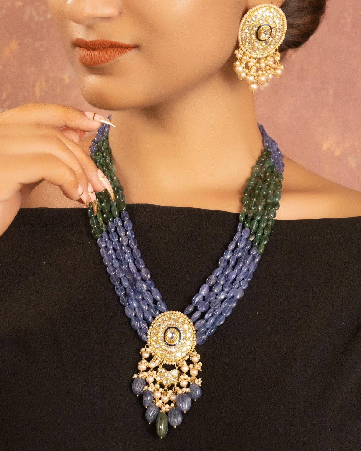 Blakely Polki Bead Pendant