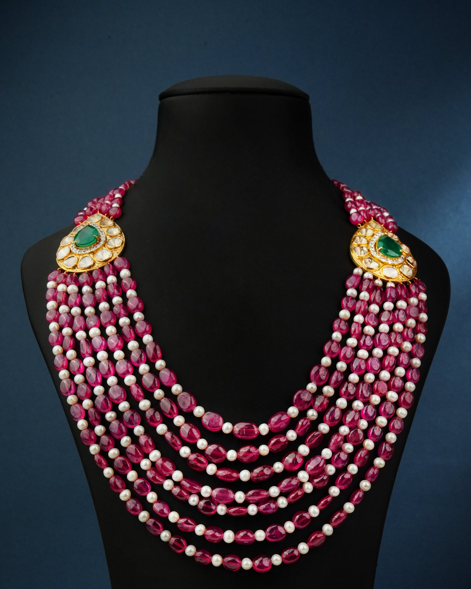 Smriti Polki And Diamond Bead Pendant