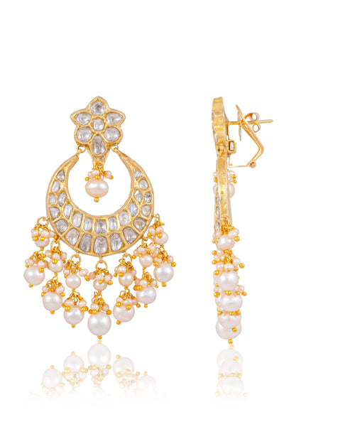 Somiya Long Necklace And Teena Chandbalis Polki Set