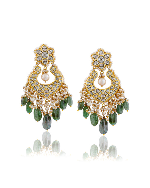 Nitika Choker And Rakhi Chandbalis Polki Set