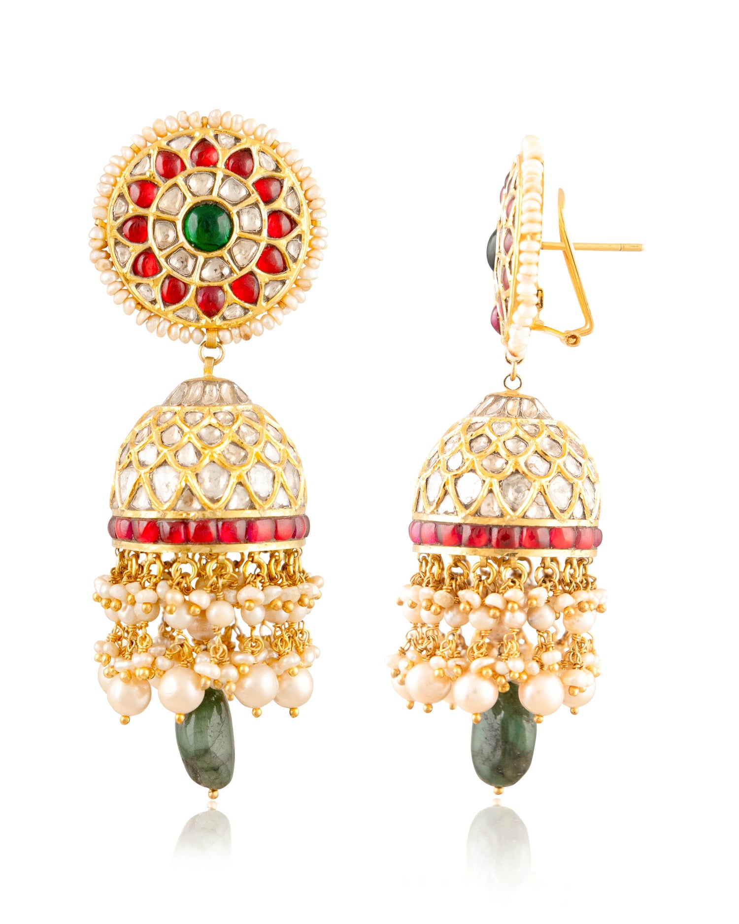 Meena Polki Jhumkas