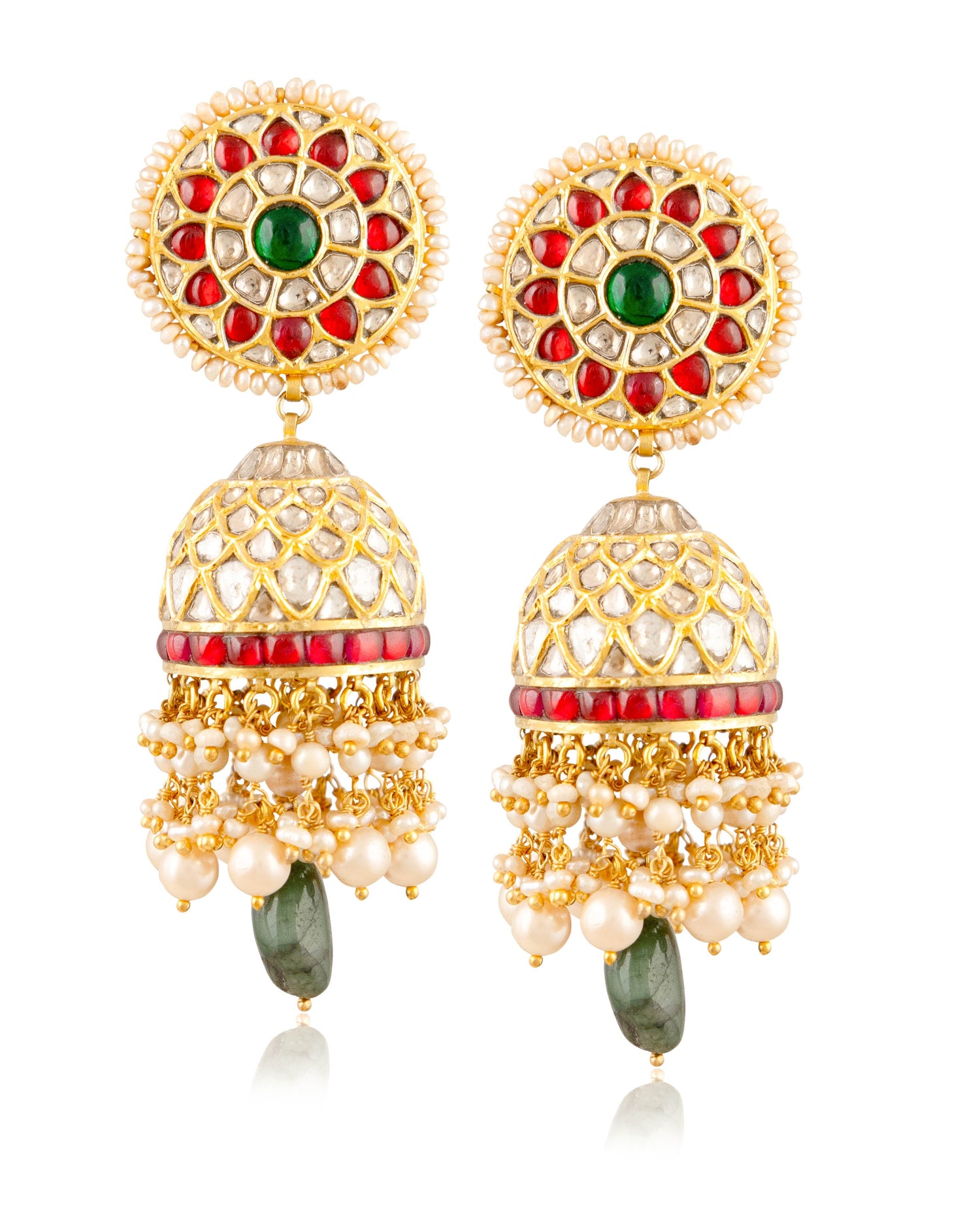 Meena Polki Jhumkas