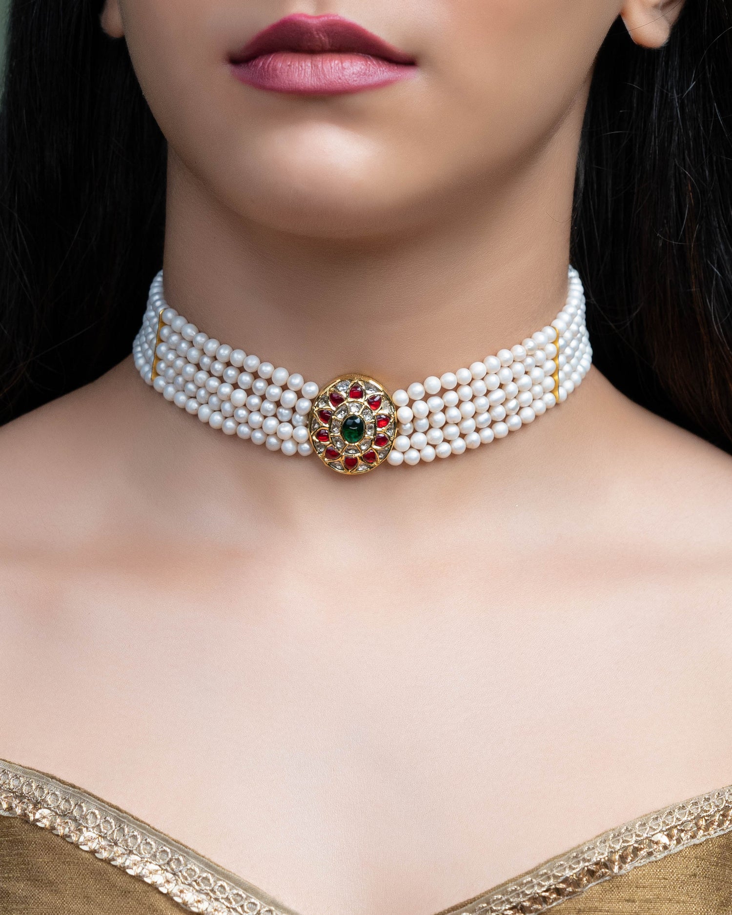 Aman Polki Bead Choker