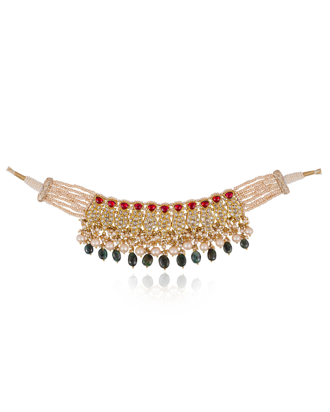 Matsya Polki Choker