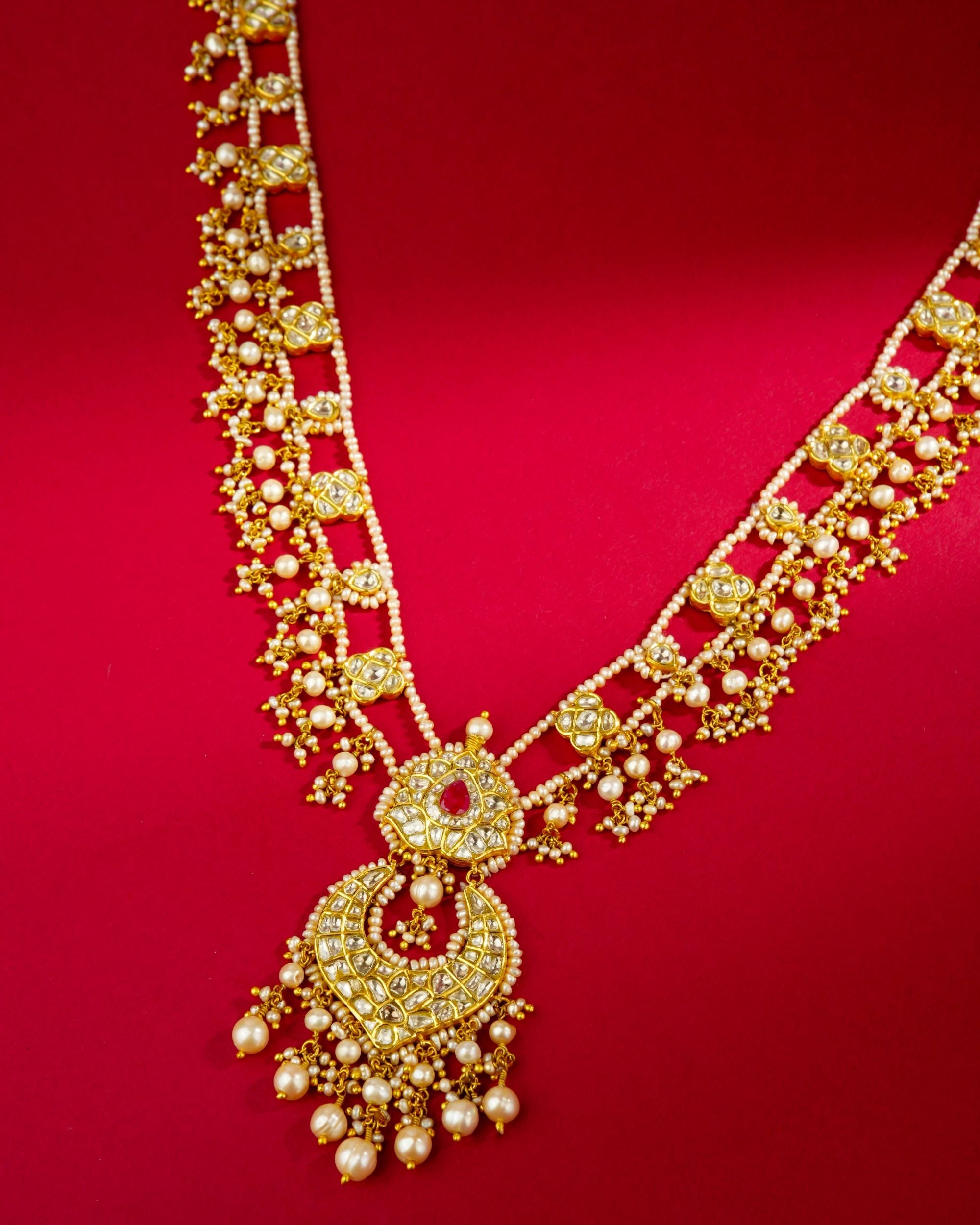 Anjali Polki Long Necklace