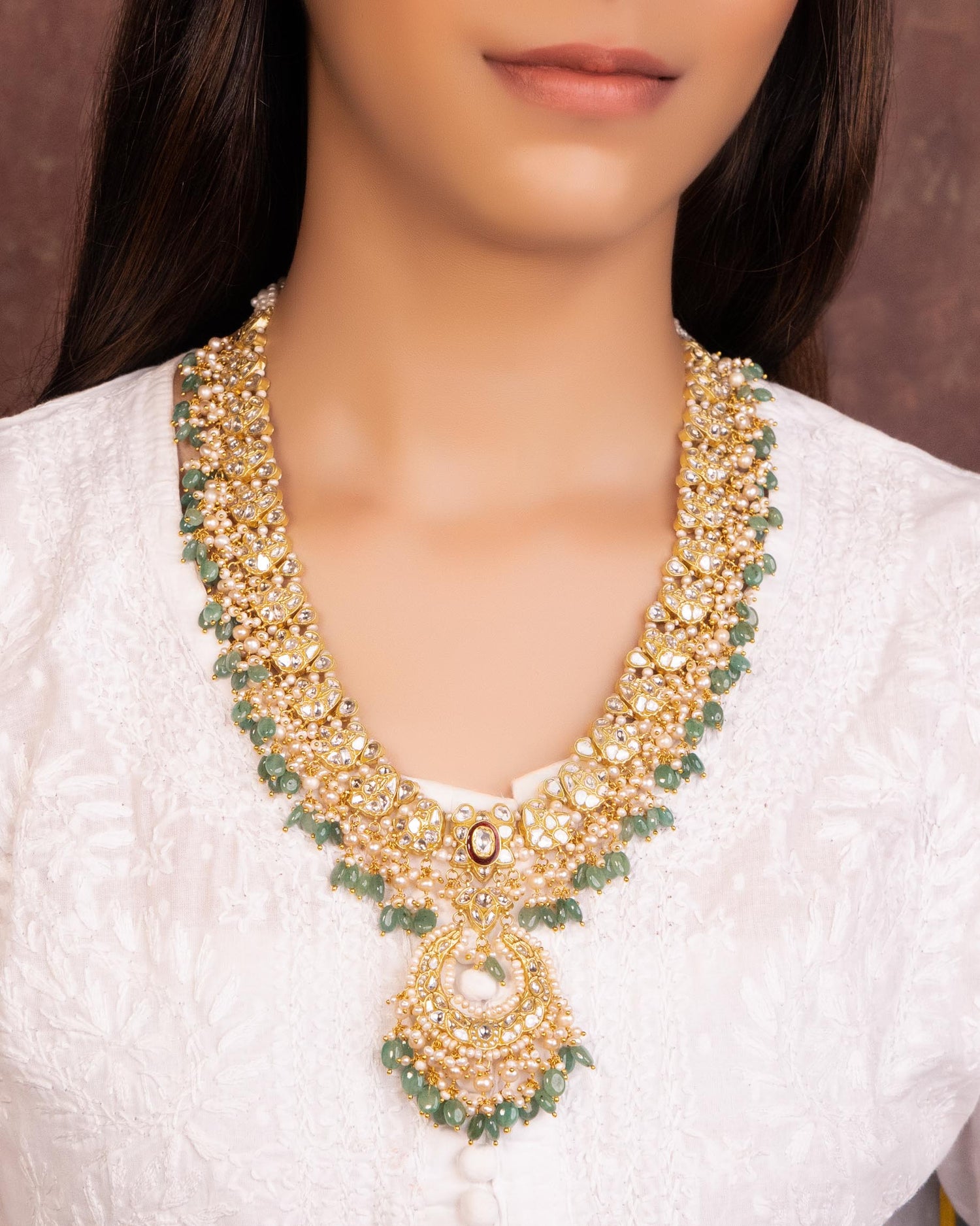 Lekha Polki Long Necklace