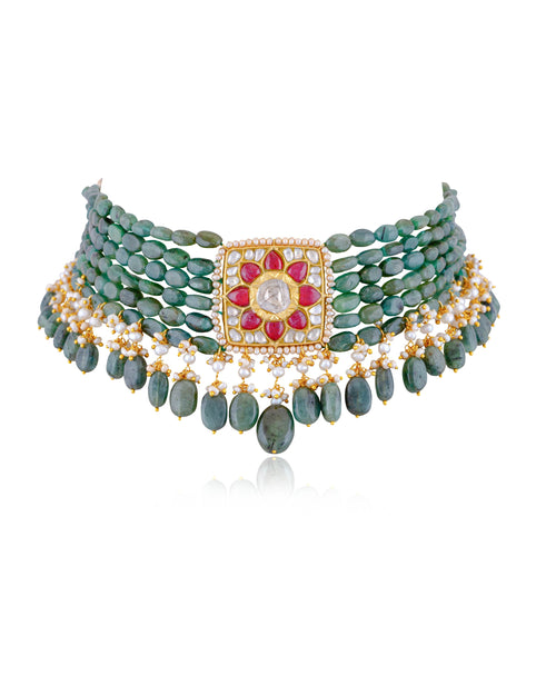 Kiara Polki Bead Choker