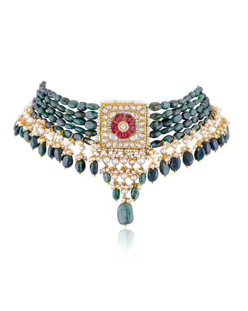 Kaeya Polki Bead Choker