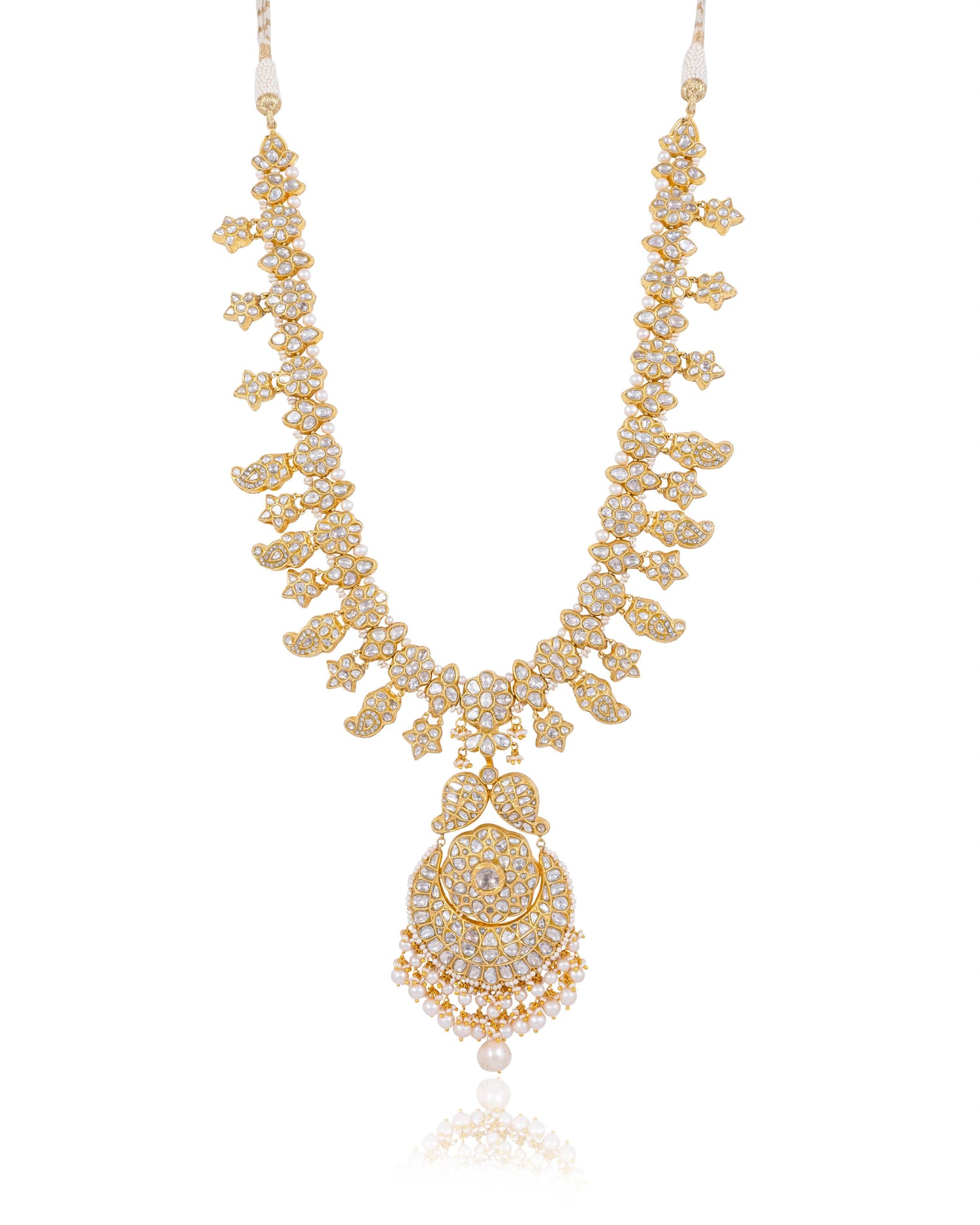 Zaveria Polki Long Necklace