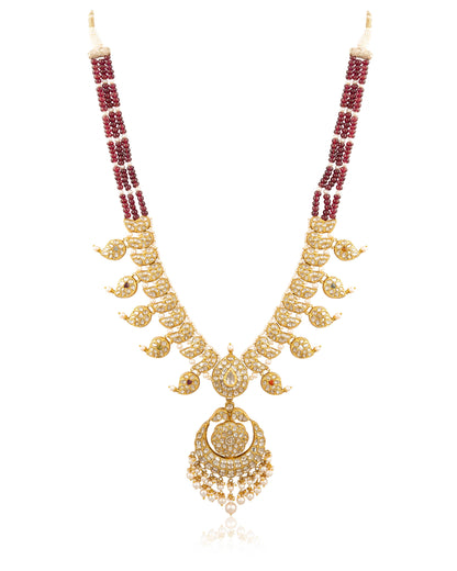 Hanshika Polki Long Necklace - NO ORDERS