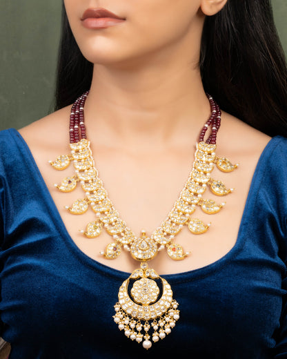 Hanshika Polki Long Necklace - NO ORDERS