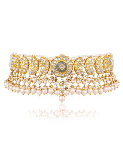 Namiya Choker And Swashi Tops Polki Set