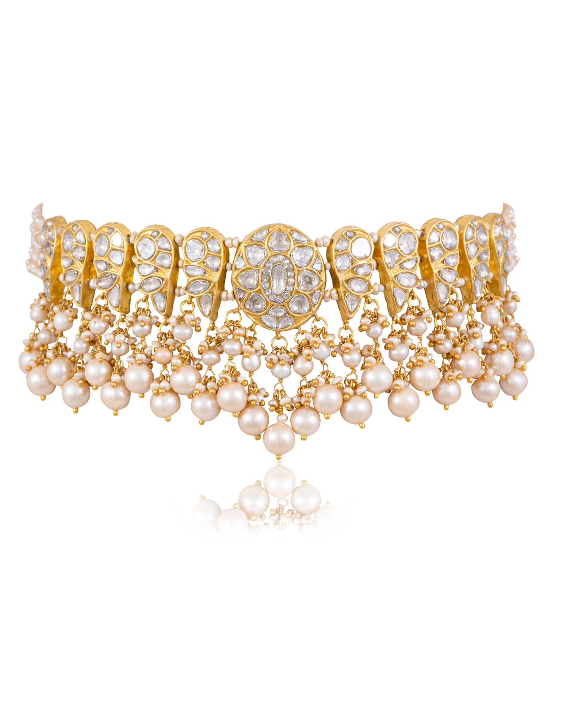 Nikaha Choker And Supdeep Tops Polki Set