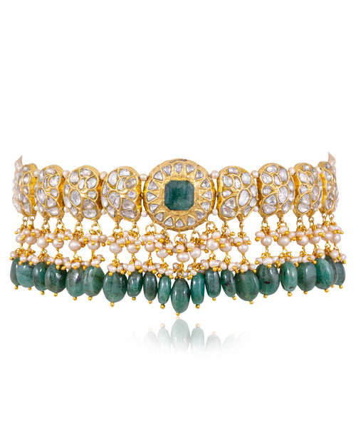 Mariam Choker And Ishika Tops Polki Set