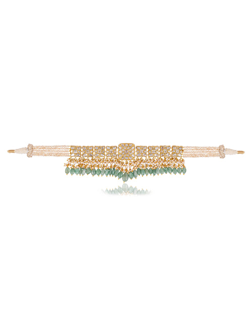 Naimi Choker And Adi Tops Polki Set