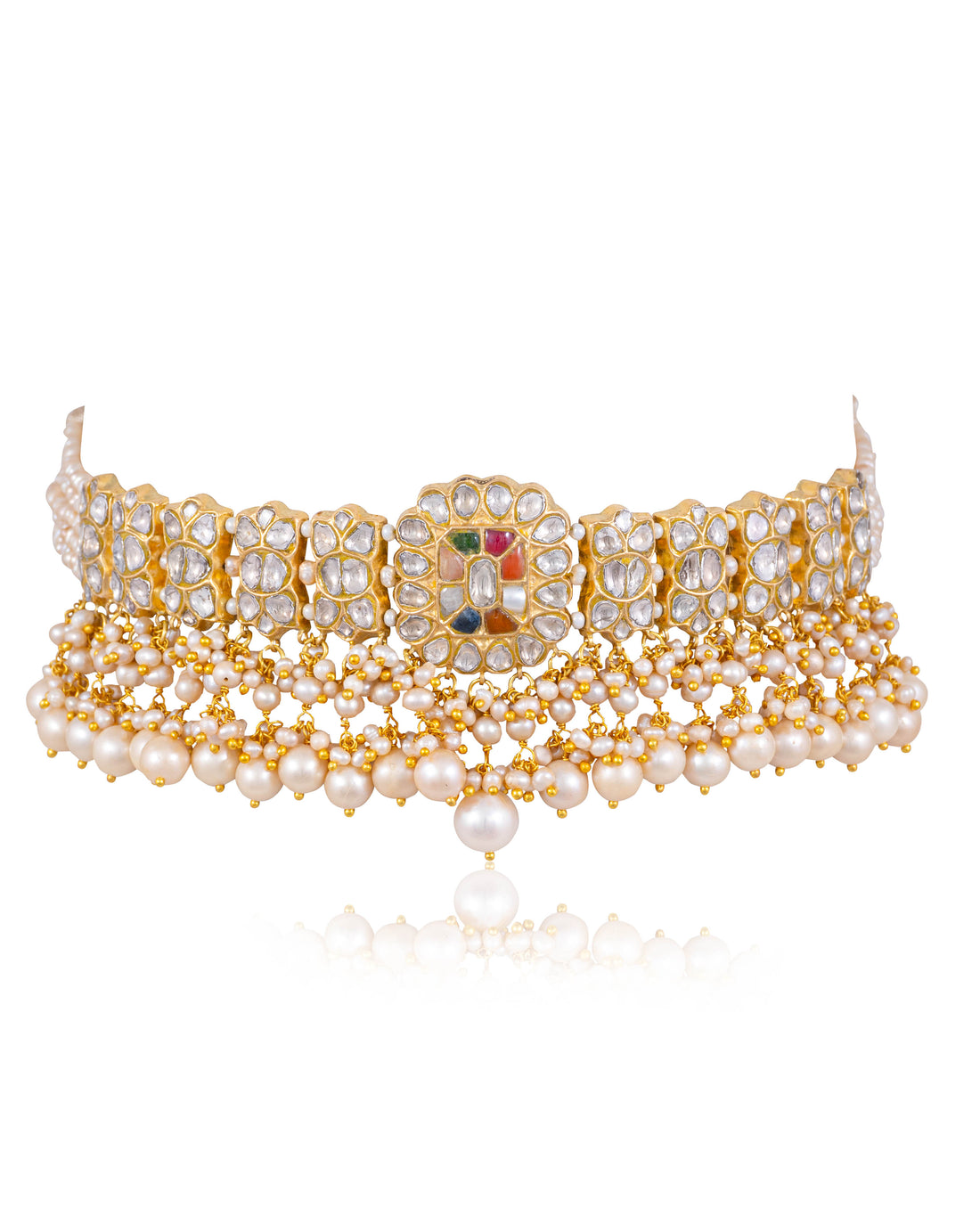 Vithika Choker And Fareen Tops Polki Set