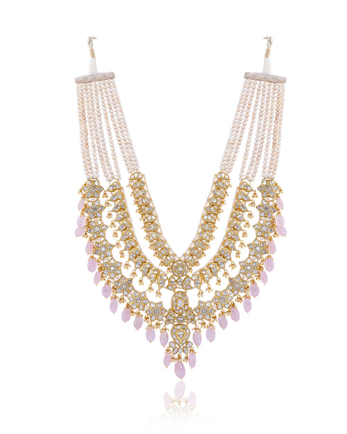 Somiya Long Necklace And Teena Chandbalis Polki Set