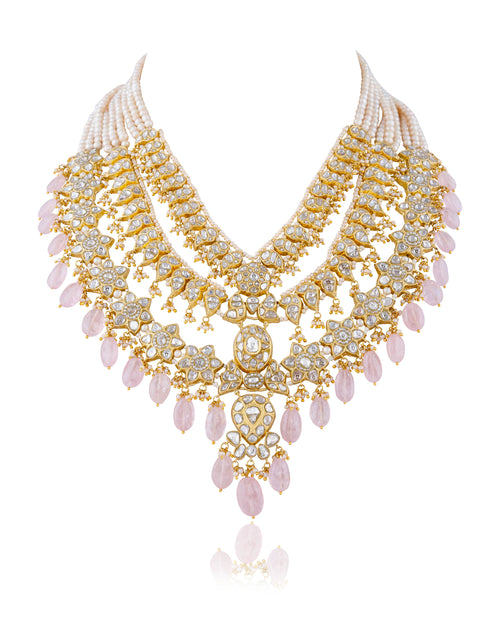 Somiya Long Necklace And Teena Chandbalis Polki Set