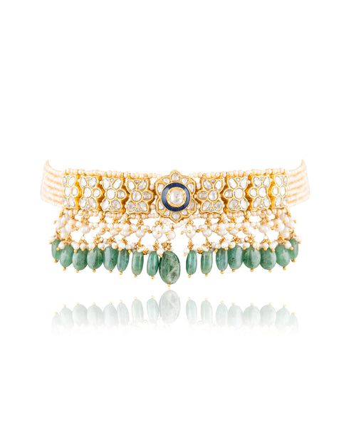 Sara Choker And Shruti Tops Polki Set