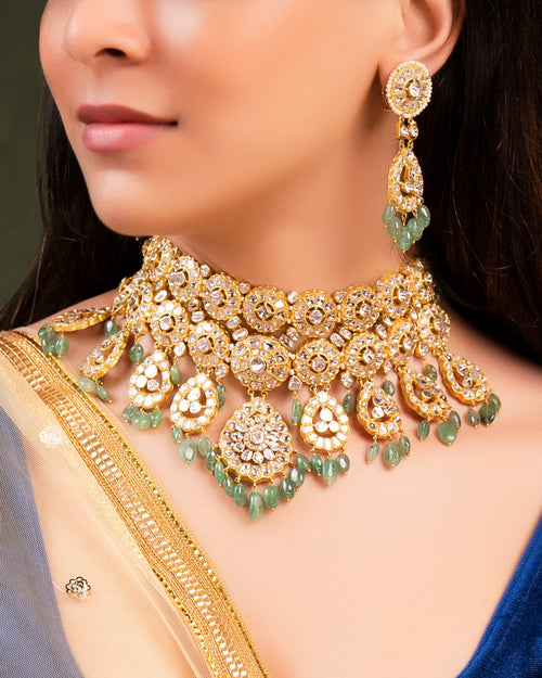 Kanisha Polki And Diamond Choker