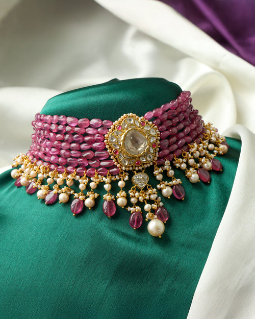 Elsie Polki  Bead Choker