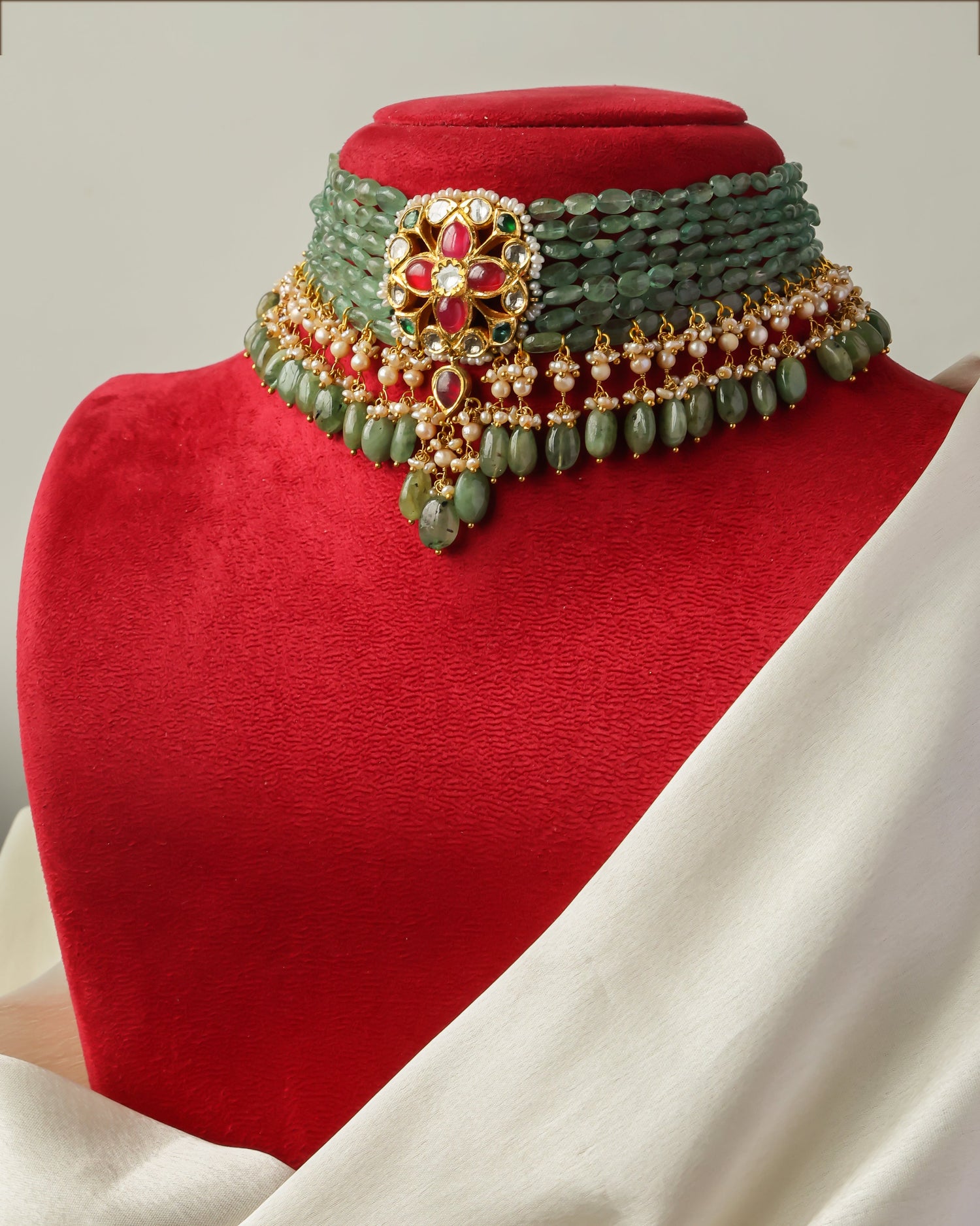 Guluband- Miyanshi Polki Bead Choker – Tyaani Jewellery LLP