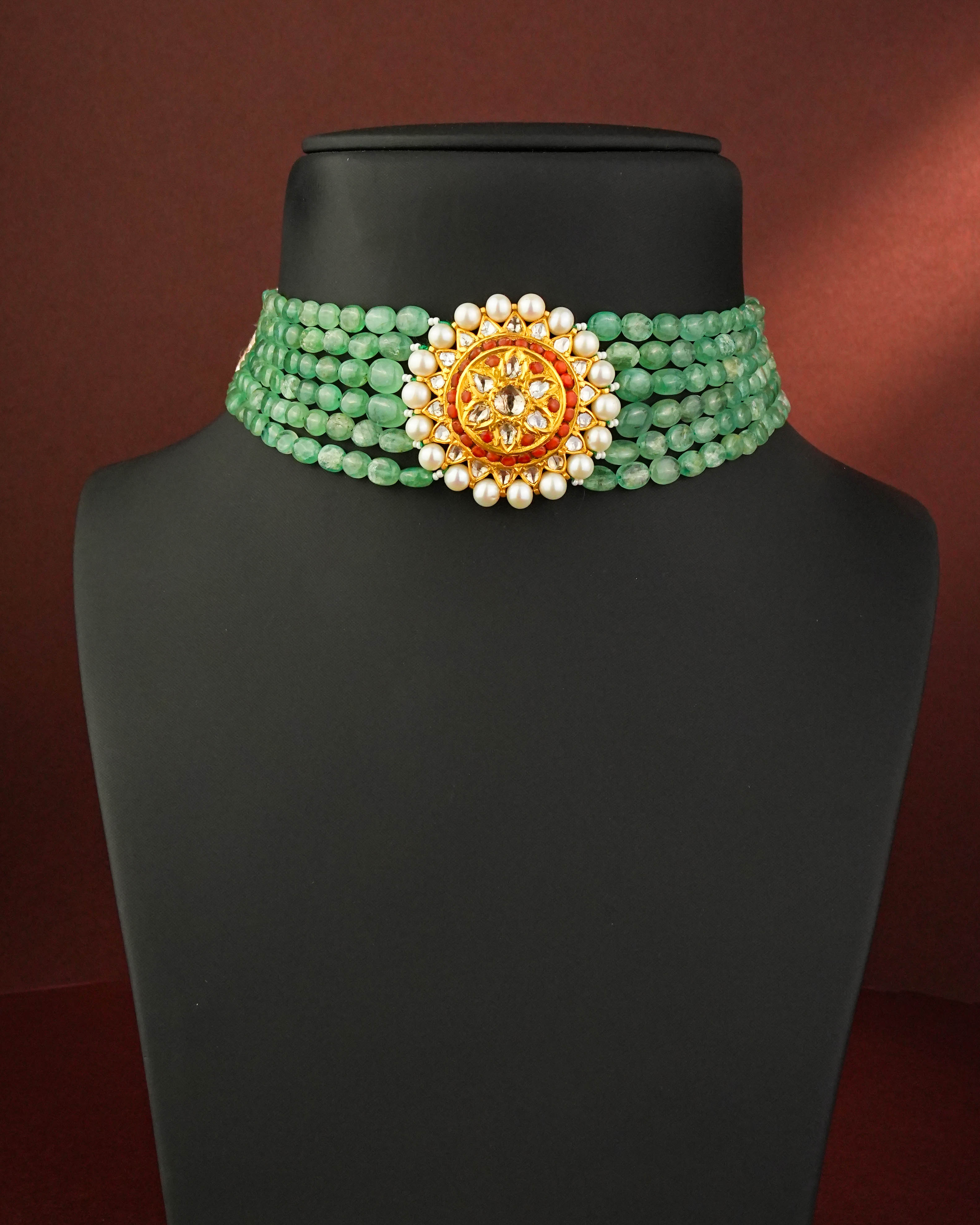 Riddhi Polki Bead Choker