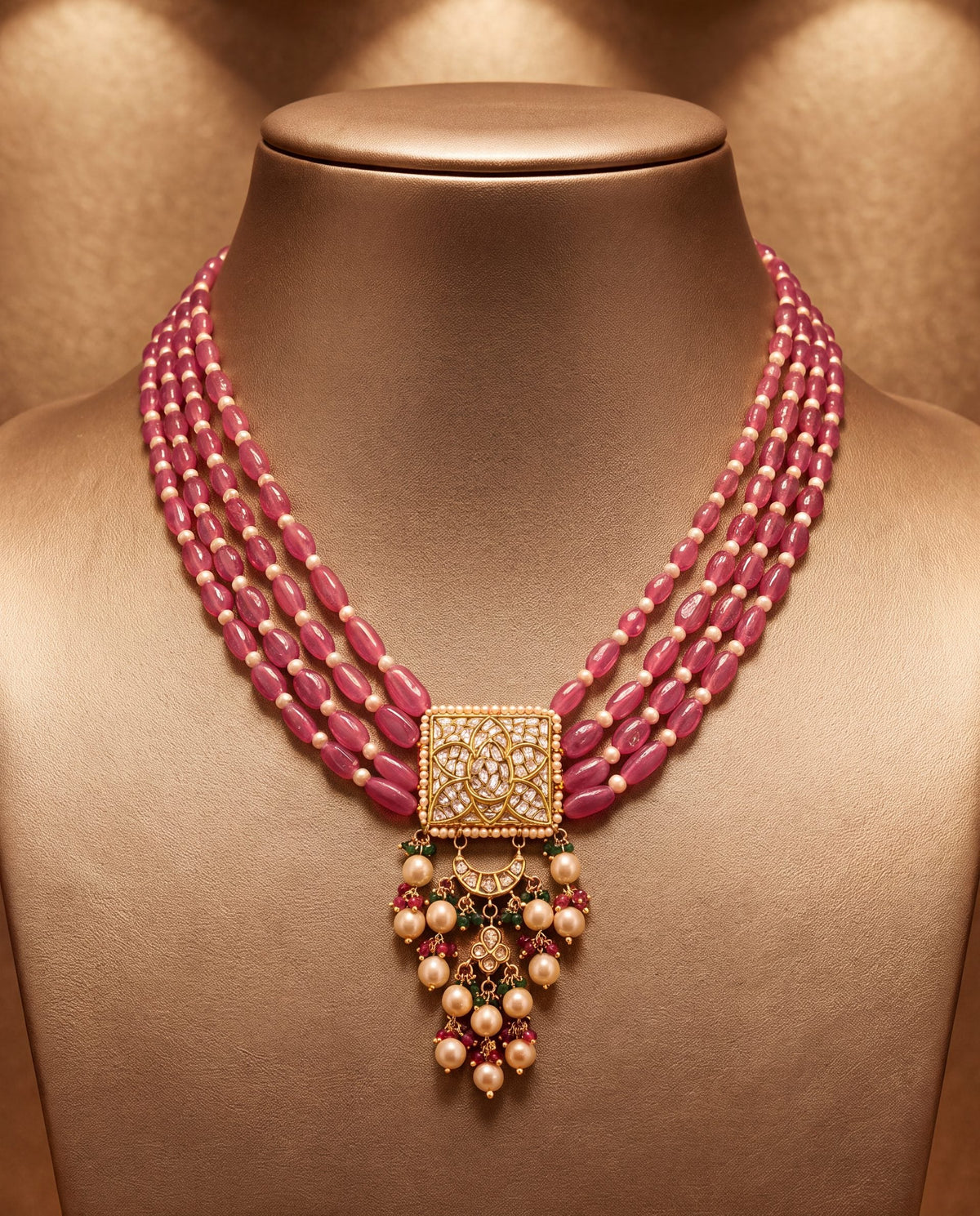 Sari Polki Bead Pendant