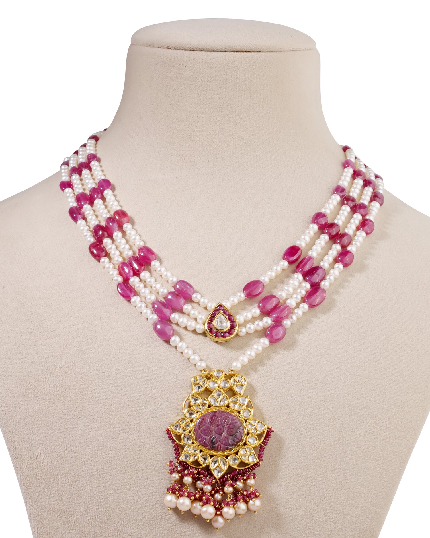 Rekha Polki Bead Pendant