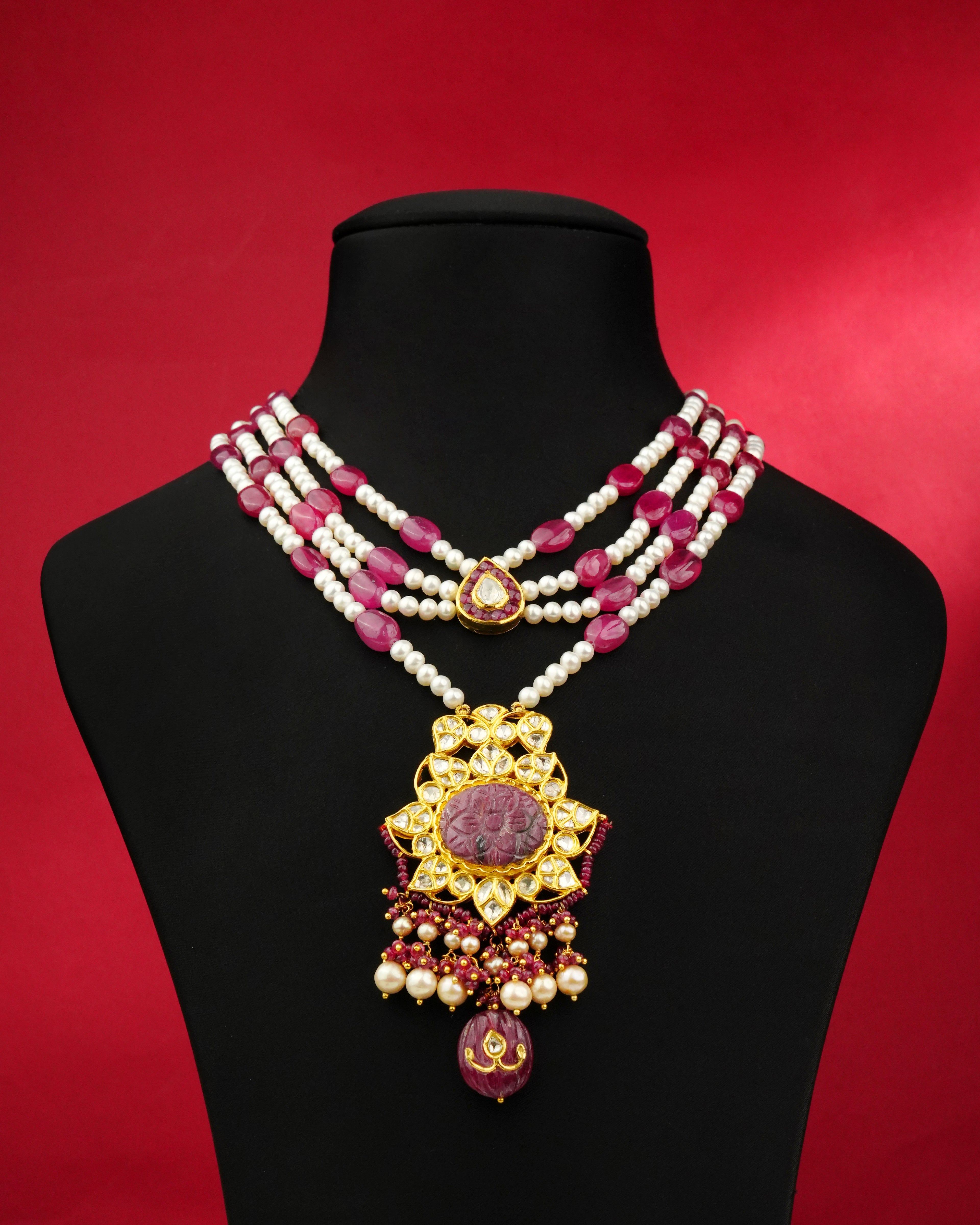 Rekha Polki Bead Pendant