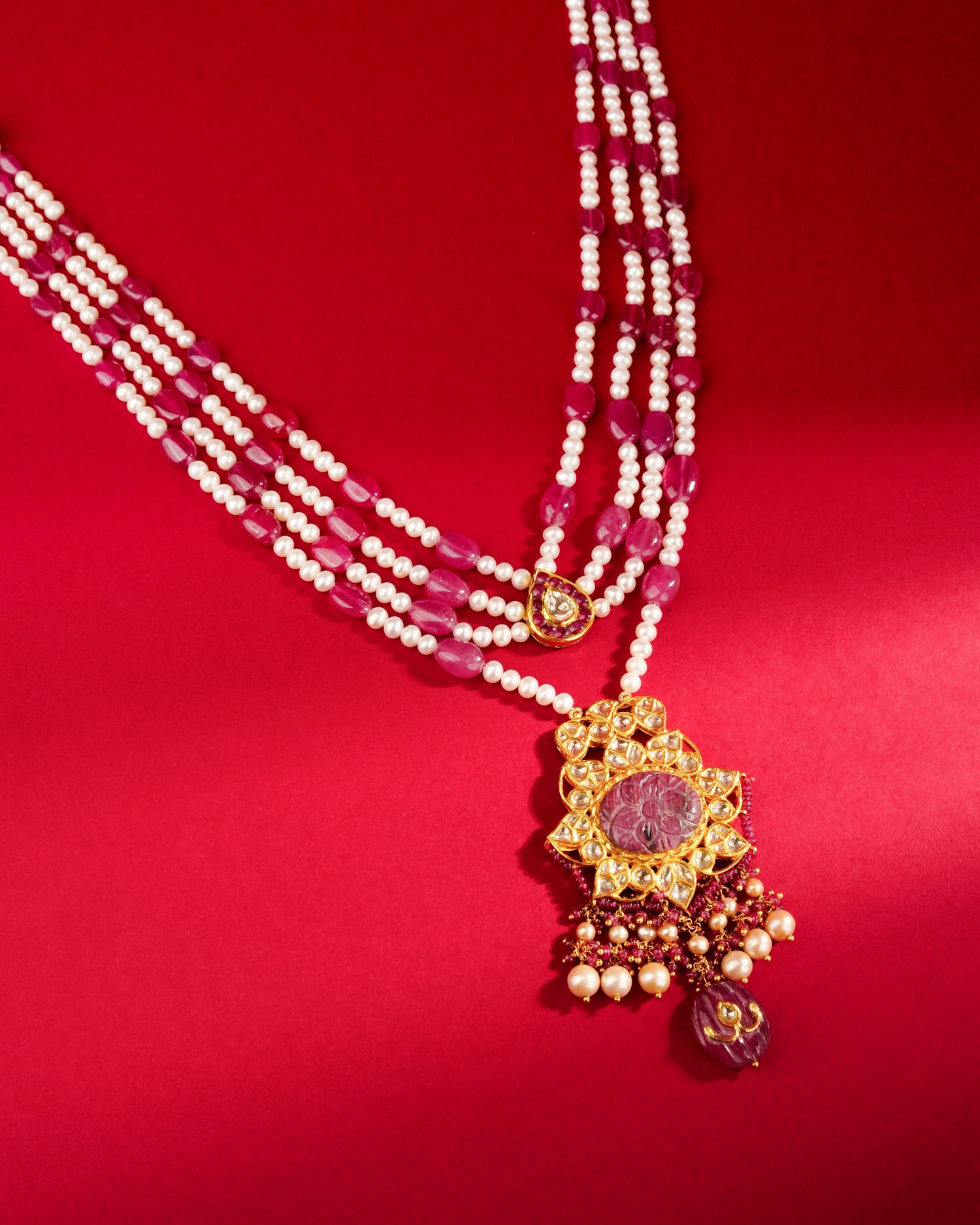 Rekha Polki Bead Pendant