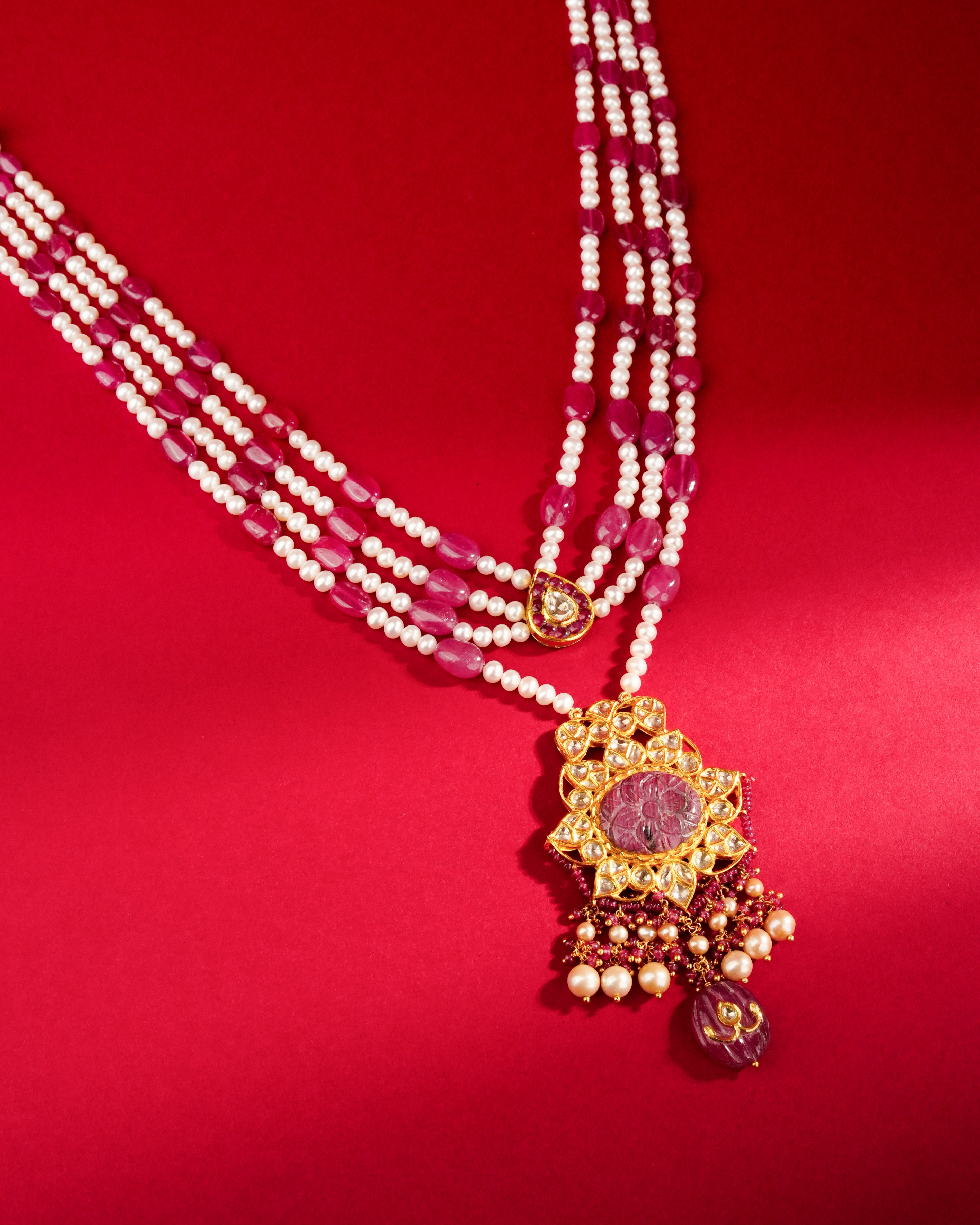 Rekha Polki Bead Pendant